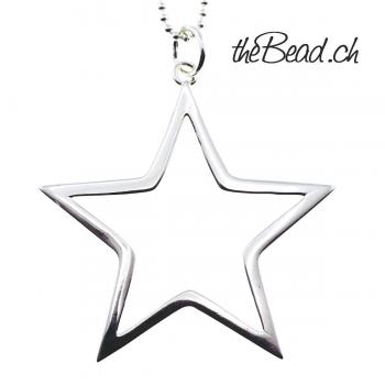 star necklace made of 925 sterling silver