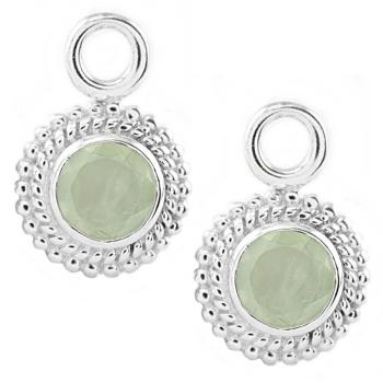 925 silver earring with prenite