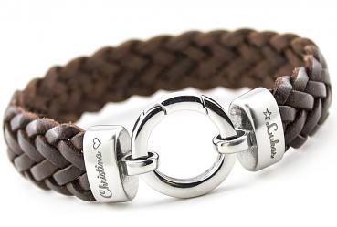 leather cord bracelet with engraving