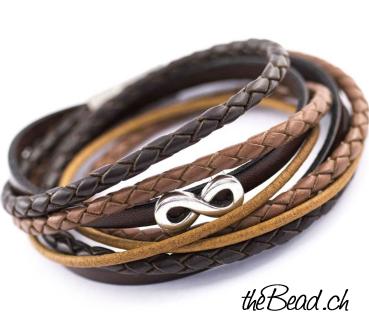 Braided Leather bracelet BROWN