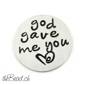 " god gave me you " inlay fits all round la vie lockets