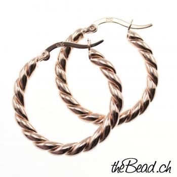 rosegold plated Silver earrings