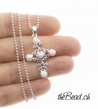 silberschmuck kreuz halskette thebead