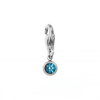 Minni STRASS Charm, blauer Zirkon