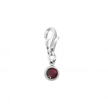 Minni STRASS Charm, granatrotfarben