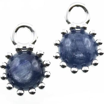 925 silver earring  pendants with kyanite