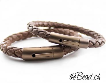 leather bracelets set of two