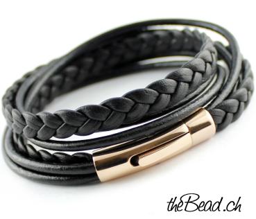 leather bracelet, clasp engraving possible