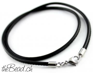 leather necklace, 2.5 mm in diameter