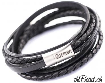 Braided Leather bracelet BROWN PASSION  mag.