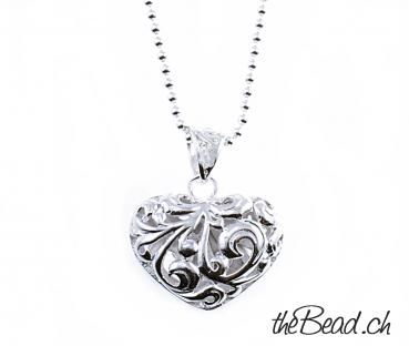 heart necklace made of 925 sterling silver