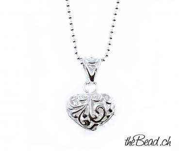 heart necklace made of 925 sterling silver