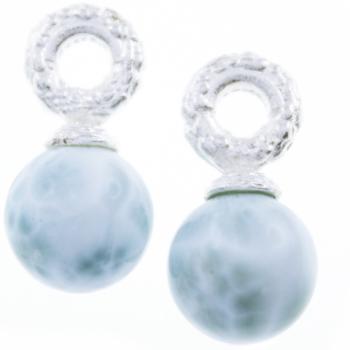 925 silver earring with larimar