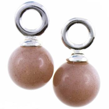 925 silver earring with orange moonstone