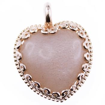 Heart pendant 925 silver rosegold plated