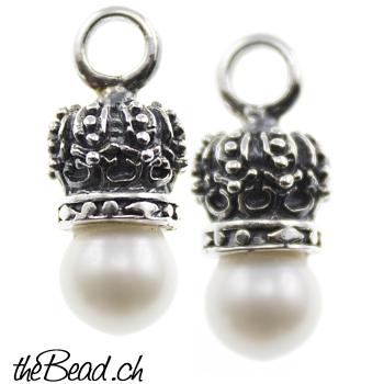925 silver earring  pendants with pearls