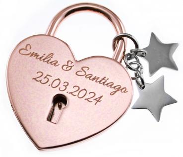 Lovelock HEART with your personal engraving