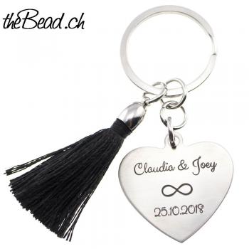 Keychain Heart with pendants