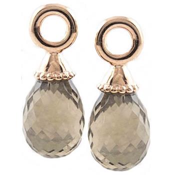 925 silver earring with smoky quarz