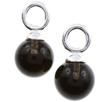 925 silver earring with smoky quartz