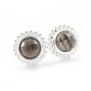 925 sterling silver with smoky quartz