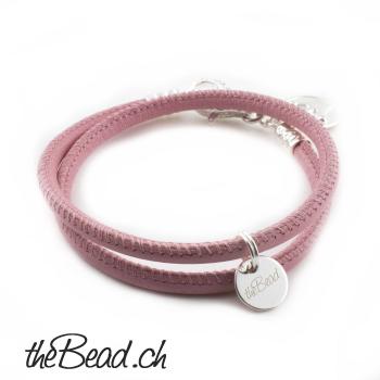 krönchen Armband aus Leder und Glas theBead