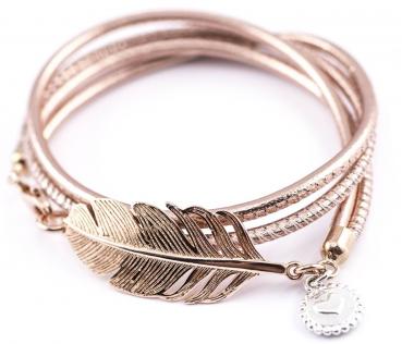 Leather Bracelet with big feather