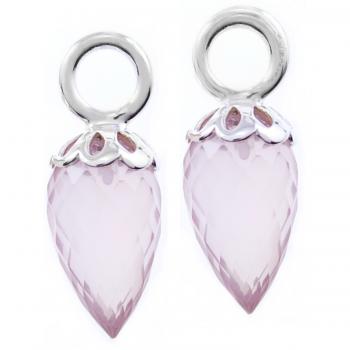 925 silver rose quartz pendants