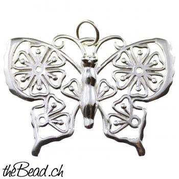 Butterfly pendant made of 925 sterling silver