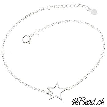 anklet made of 925 sterling silver  STAR