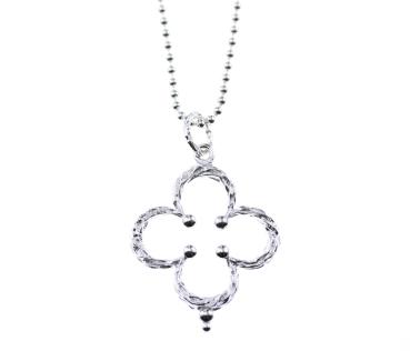 flower necklace made of 925 sterling silver