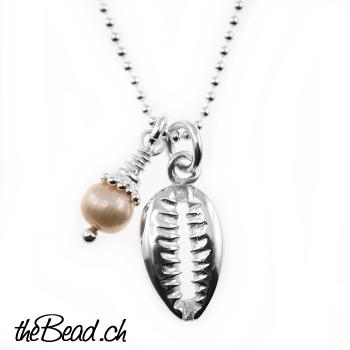 925 sterling silver seashell necklace