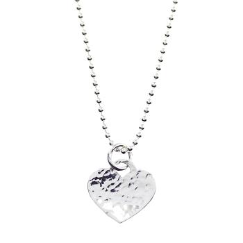 Silver necklace HEART with engraving