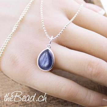 kyanit anhänger schmuck schmuckbeutel bei thebead onlineshop