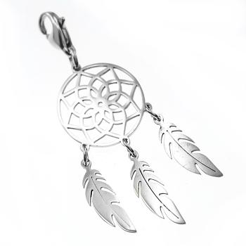 dreamcatcher charm made of stainless steel