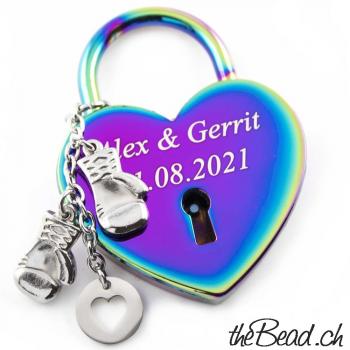 Lovelock HEART with your personal engraving