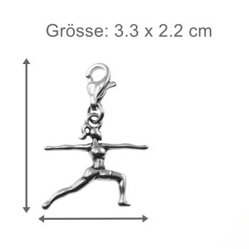 Charm YOGA KRIEGER Edelstahl Charm Anhänger