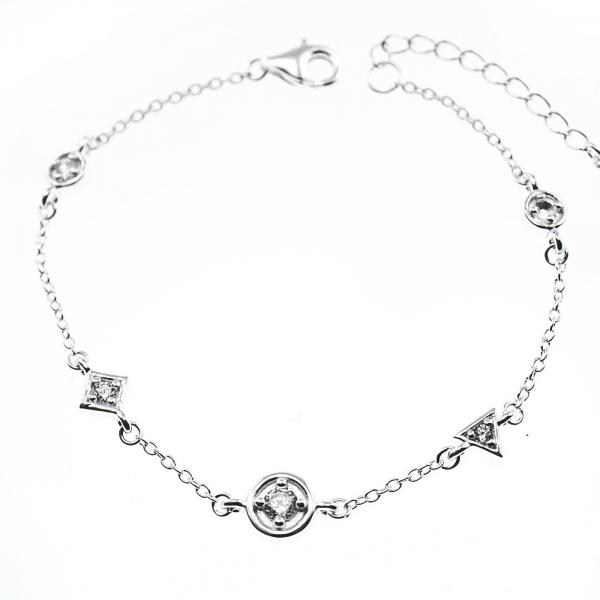 Damen silber Armband mit zirkonia