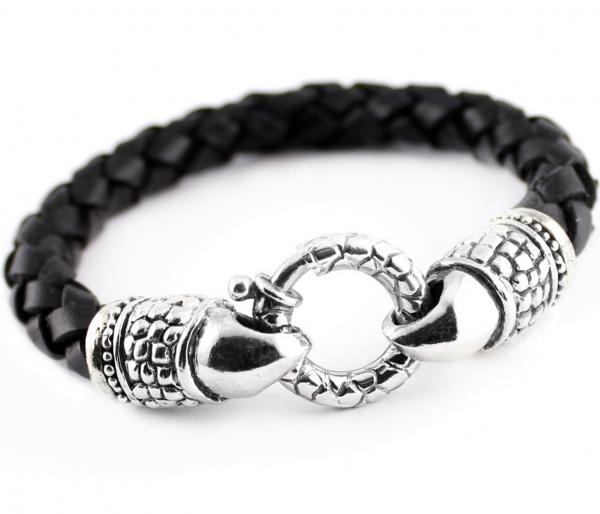 Lederarmband mit Reptilien Muster theBead kralle und krallen