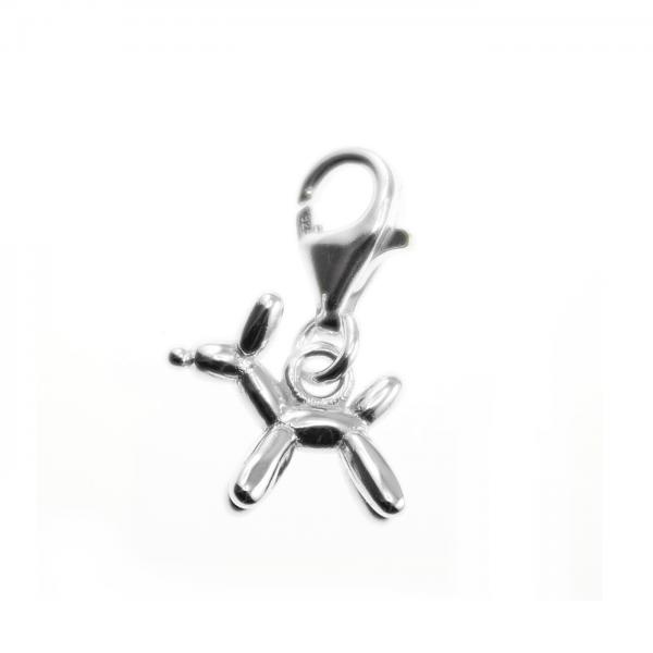 silber ballon hund charm