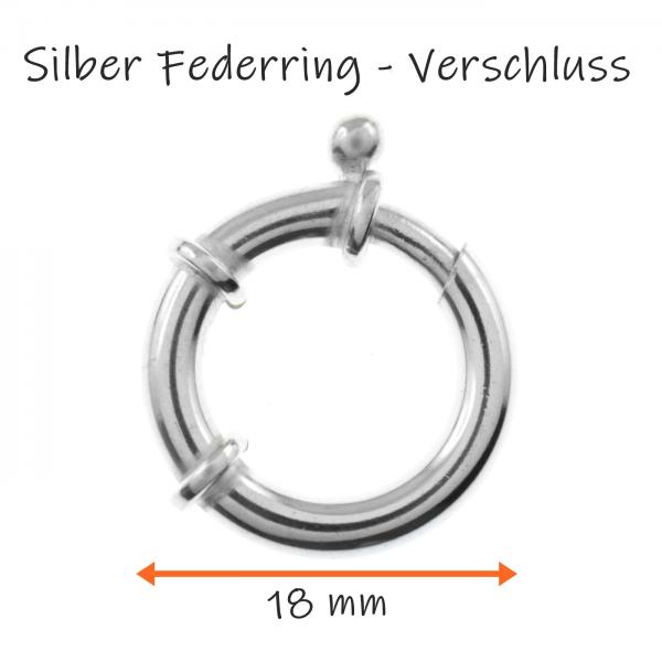 Silber Verschlussring Federring