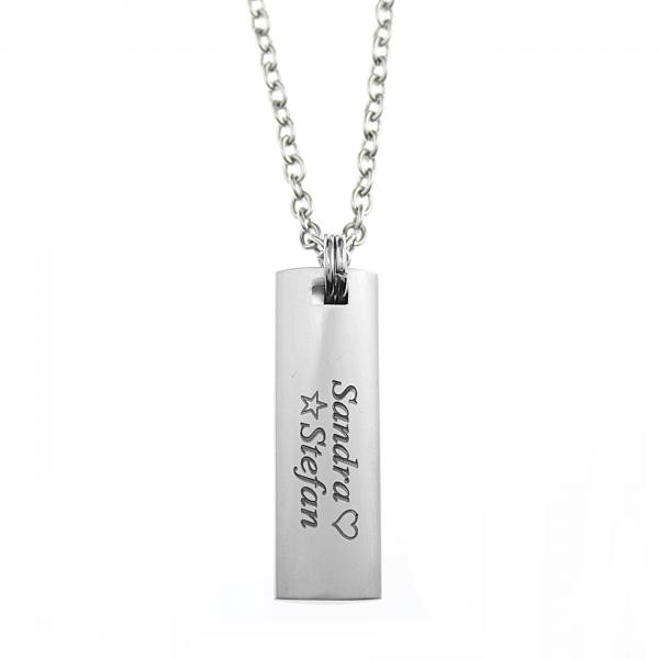 stainless steel shield necklace