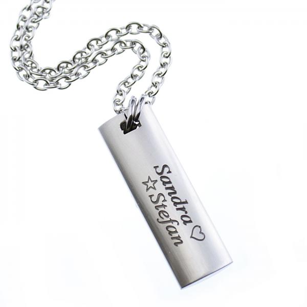 men engraved necklace