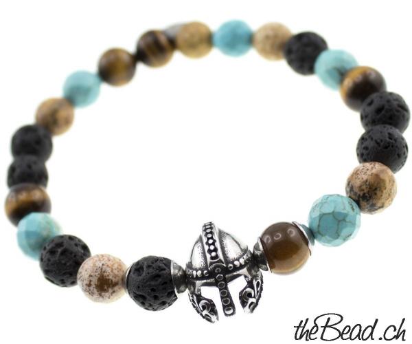 helmet bead bracelet