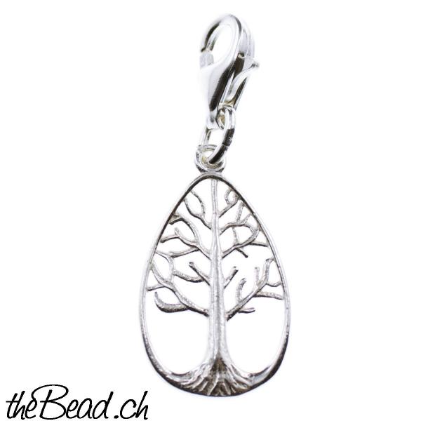 feather Charm Silver Sterling