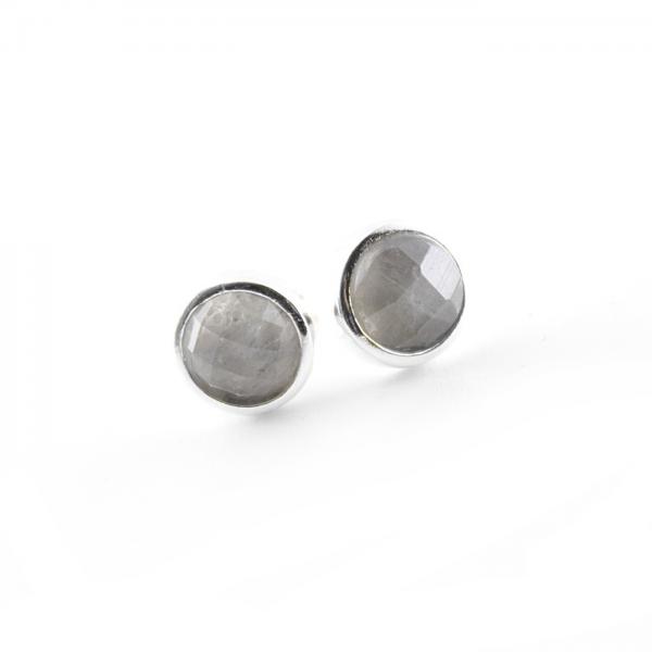 silver quartz earrings 925 sterling silver